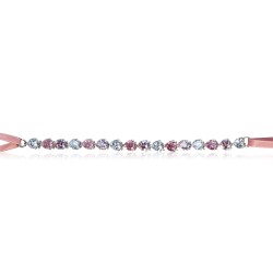 Collier choker Swarovski cristal rose femme bijouterie ixelles