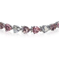 Collier choker Swarovski cristal rose femme