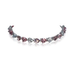 Collier choker Swarovski cristal rose femme bijouterie ixelles