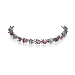 Collier choker Swarovski cristal rose femme