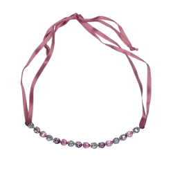 Collier choker Swarovski cristal rose femme
