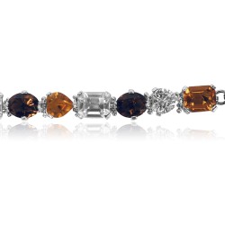 Swarovski orange crystal bracelet in sterling silver for women bijouteie belgium