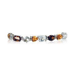 Swarovski orange crystal bracelet in sterling silver for women bijouteie belgium