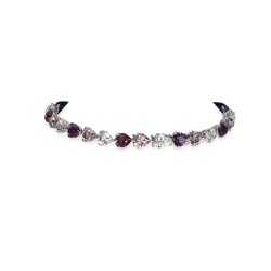 Collier cristal mauve femme joaillerie Artemi Ixelles