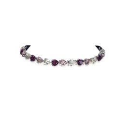 Purple crystal necklace for women jewellery Artemi Ixelles