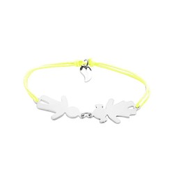 Bracelet famille corde personnalisé femme