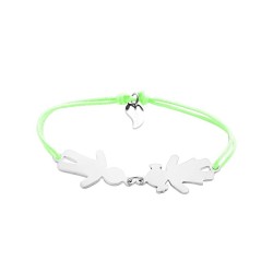 Bracelet famille corde personnalisé femme