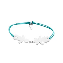 Bracelet famille corde personnalisé femme