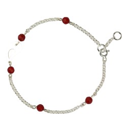 Bracelet argent corail femme