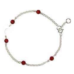 Bracelet silver coral woman