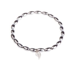 Silver pearls bracelet woman