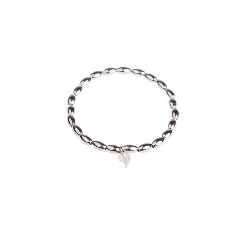 Silver pearls bracelet woman