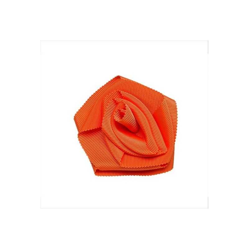 Broche tissus fleur rose femme