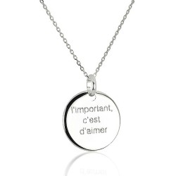 Necklace silver medal personalized man