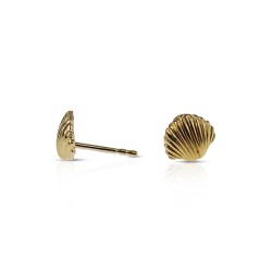 Boucles oreilles coquillage vermeil