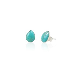 Turquoise drop oorbellen