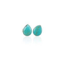 Boucles oreilles gouttes turquoise