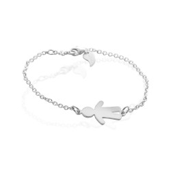 Curb bracelet character boy personalized woman