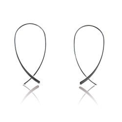 Wire hoop drop earrings