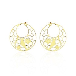 Boucles oreilles créoles oiseaux