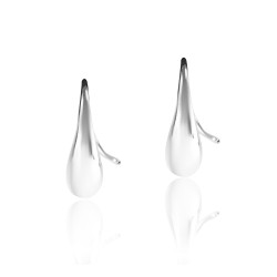 Silver drops earrings hook