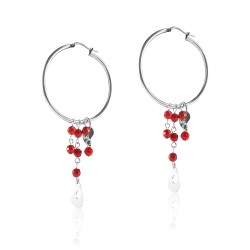 boucles d'oreilles argent goutte tige 925