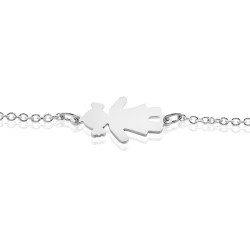 Curb bracelet character girl personalized woman