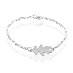 Curb bracelet character girl personalized woman