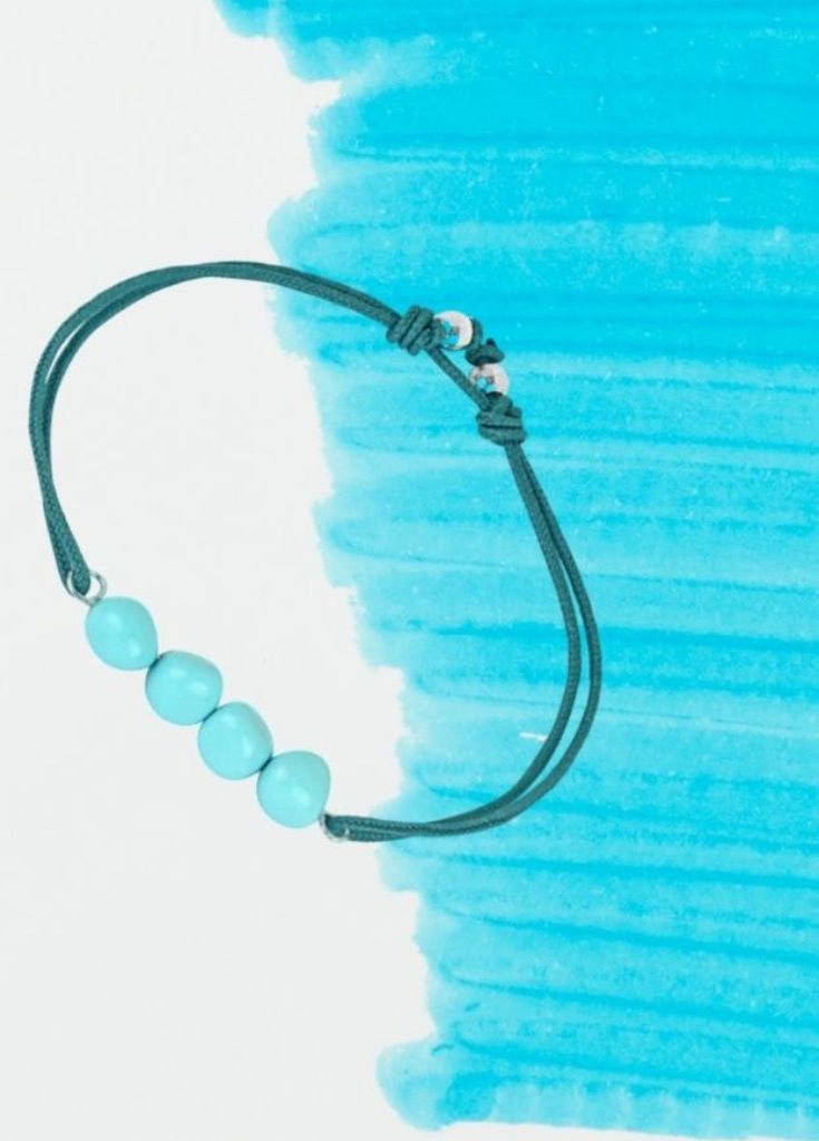 Bracelet turquoise silver Belgian creator of customizable jewelry