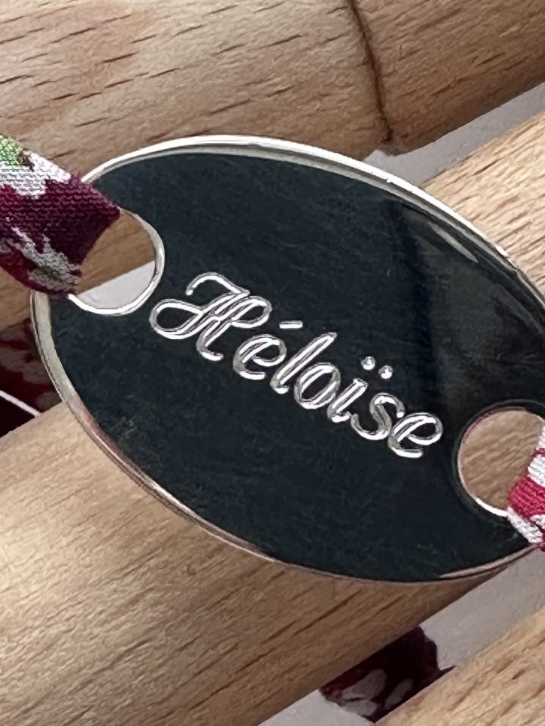 Bracelet médaille 20mm gravure gratuite en agent massif