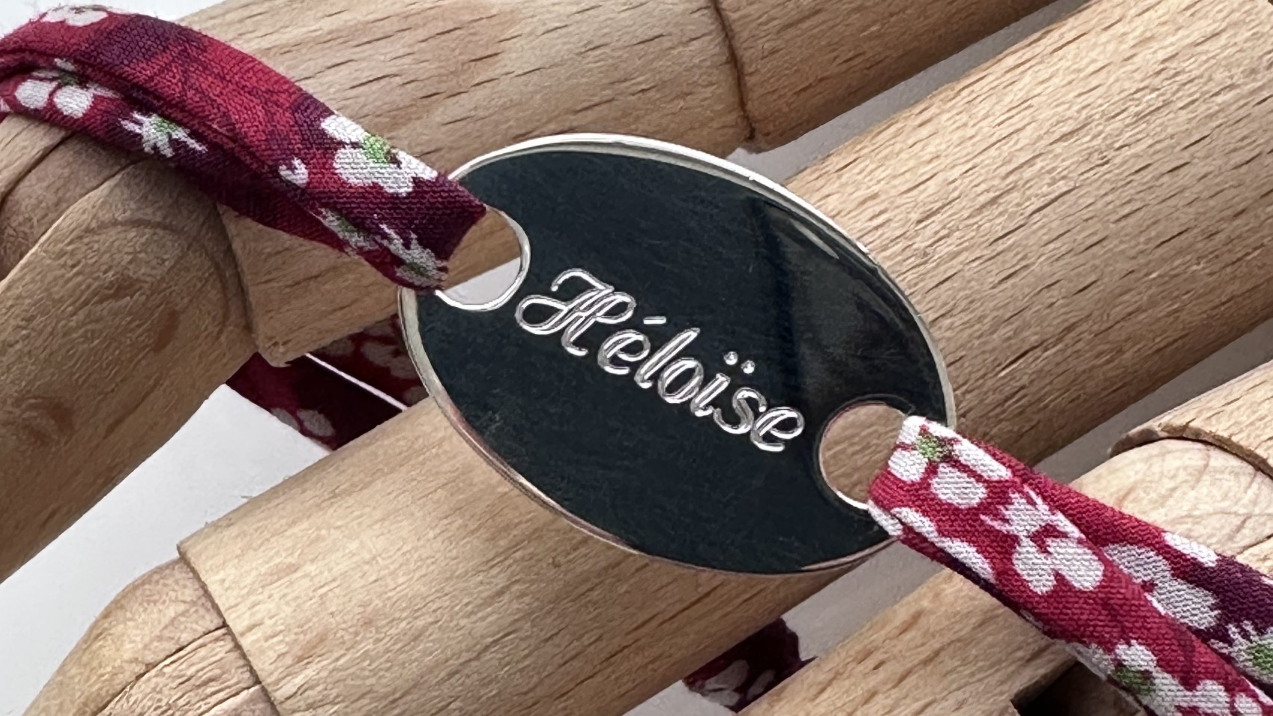 Bracelet médaille 20mm gravure gratuite en agent massif