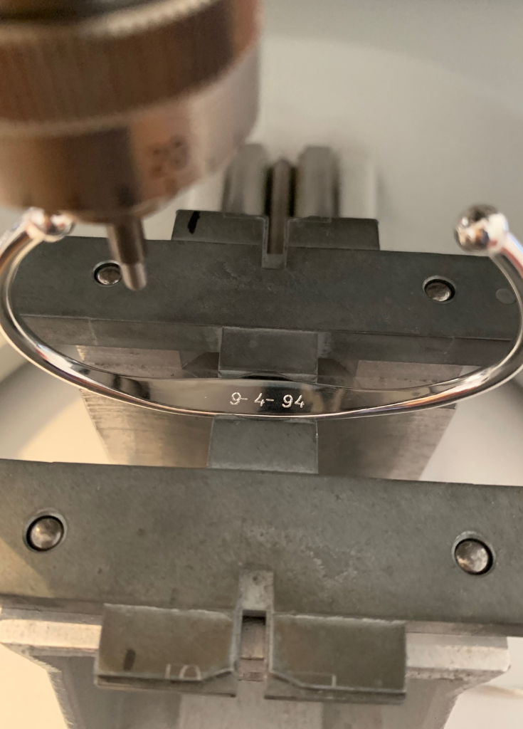 Men's chain bracelet engraving