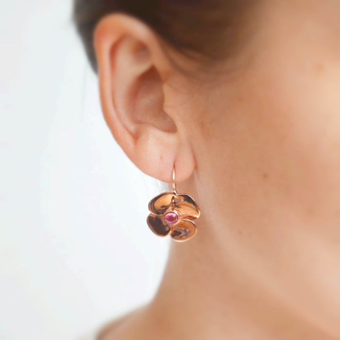 Boucle d'oreille fleur