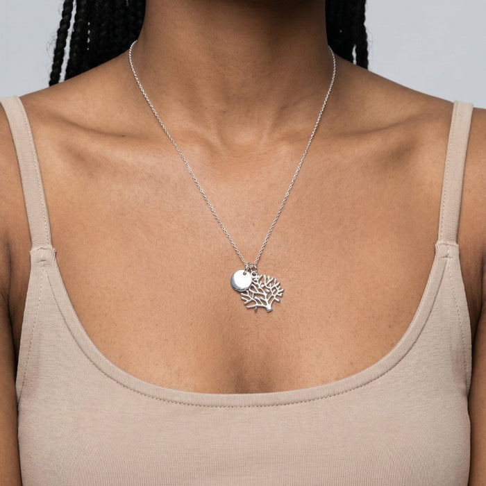 collier femme argent goutte