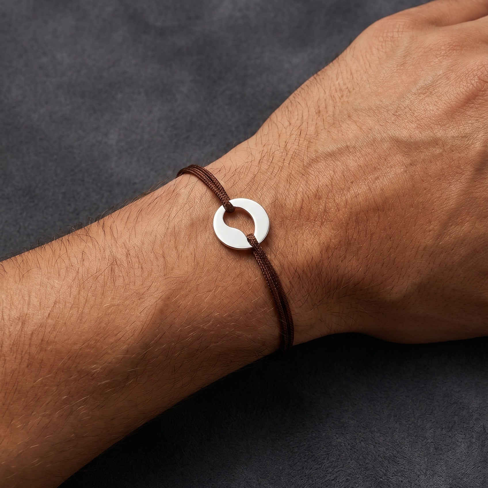 bijouterie Herentals : Bracelet argent personnalisable homme