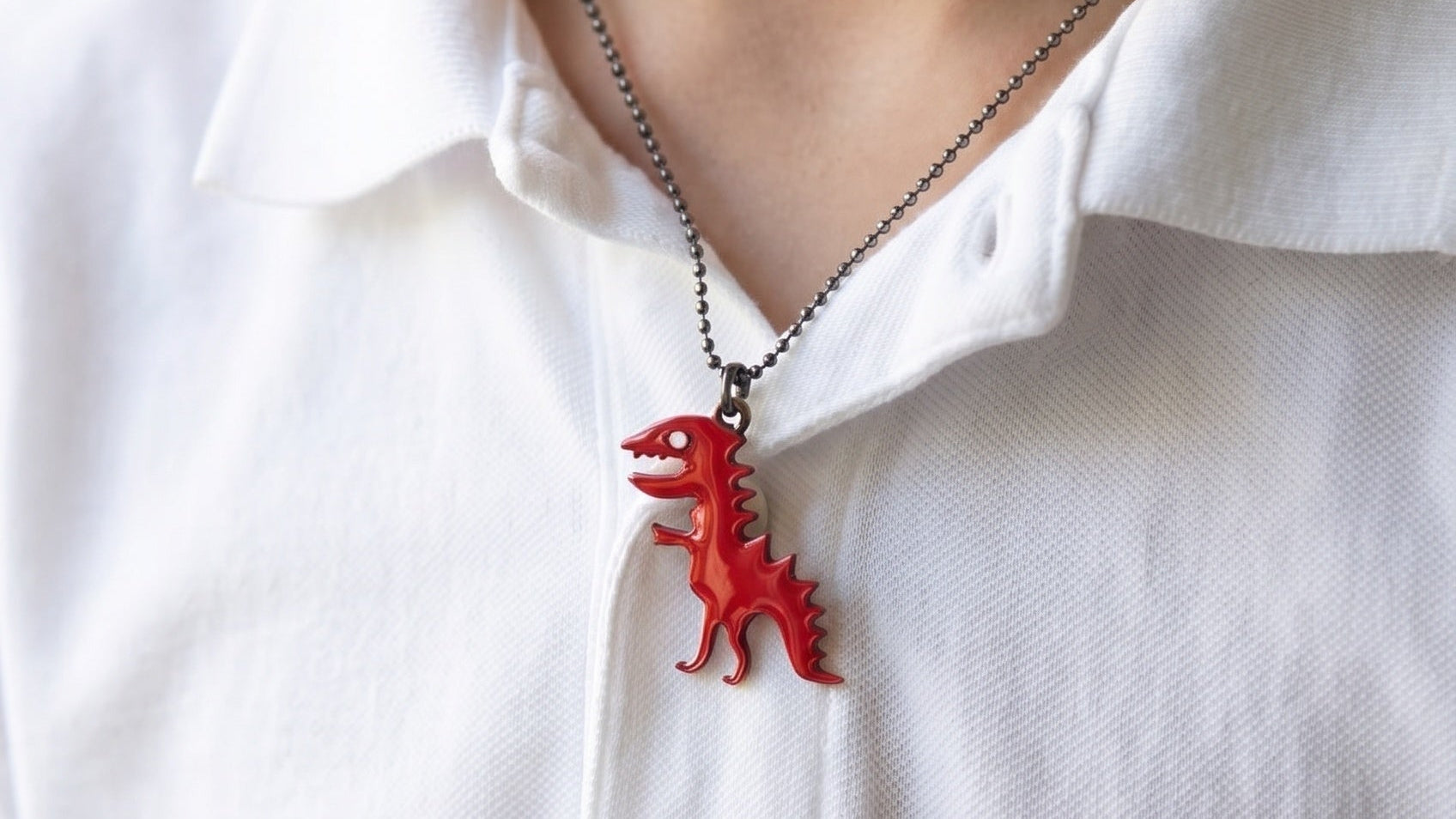 bijouterie Saint-Trond : Collier dinosaure enfant
