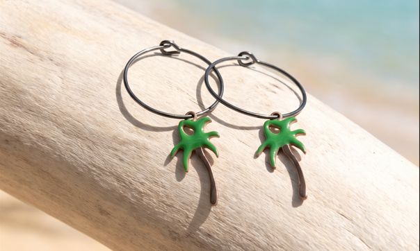 Bijouterie Limbourg : Boucles d'oreilles palmier