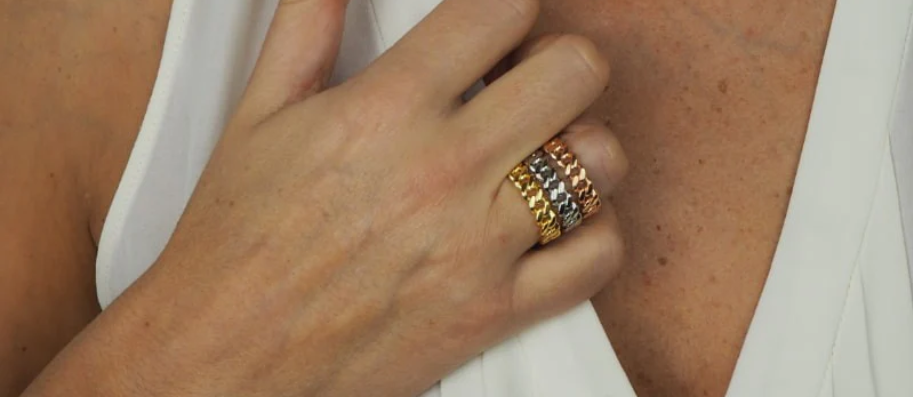 bague trio or jaune