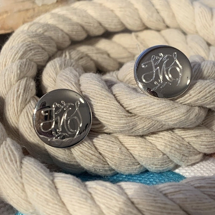 bijouterie-gand-boutons-de-manchettes-personnalisables- Boutons de manchettes rond à graver avec un message personnalisé