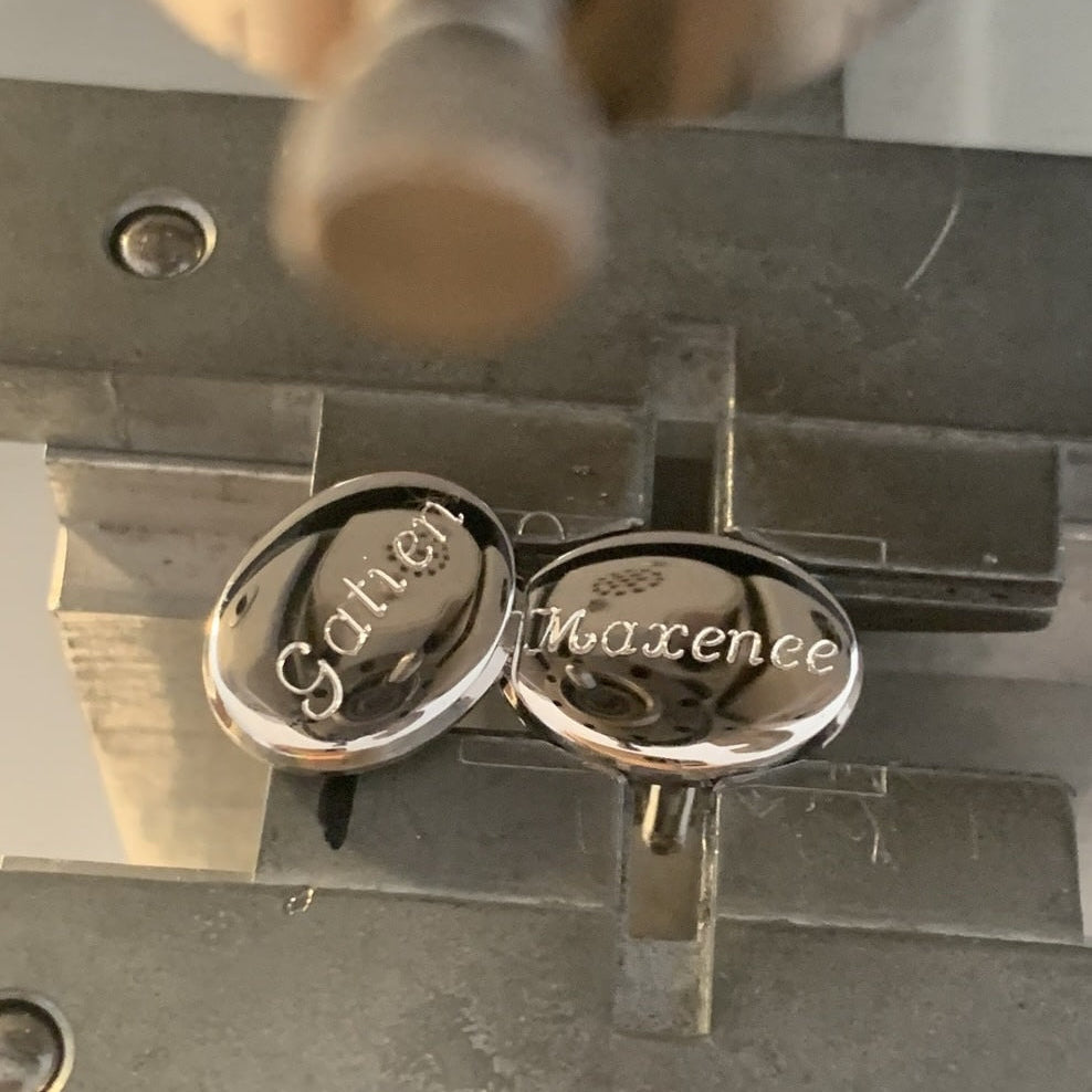 Bijouterie Dinant : Boutons de manchette personnalisables en argent 