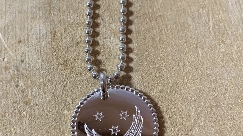 bijouterie Diest : Pendentif médaillon à graver en argent enfant 