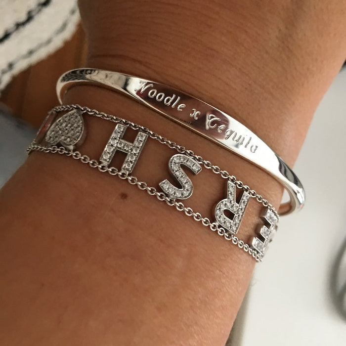 Bijouterie Malmedy : bracelet a jonc en argent à graver ado