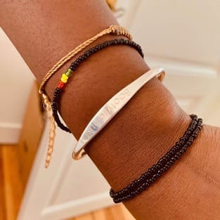 Bijouterie Verviers : bracelet a jonc en argent personnalisable femme 