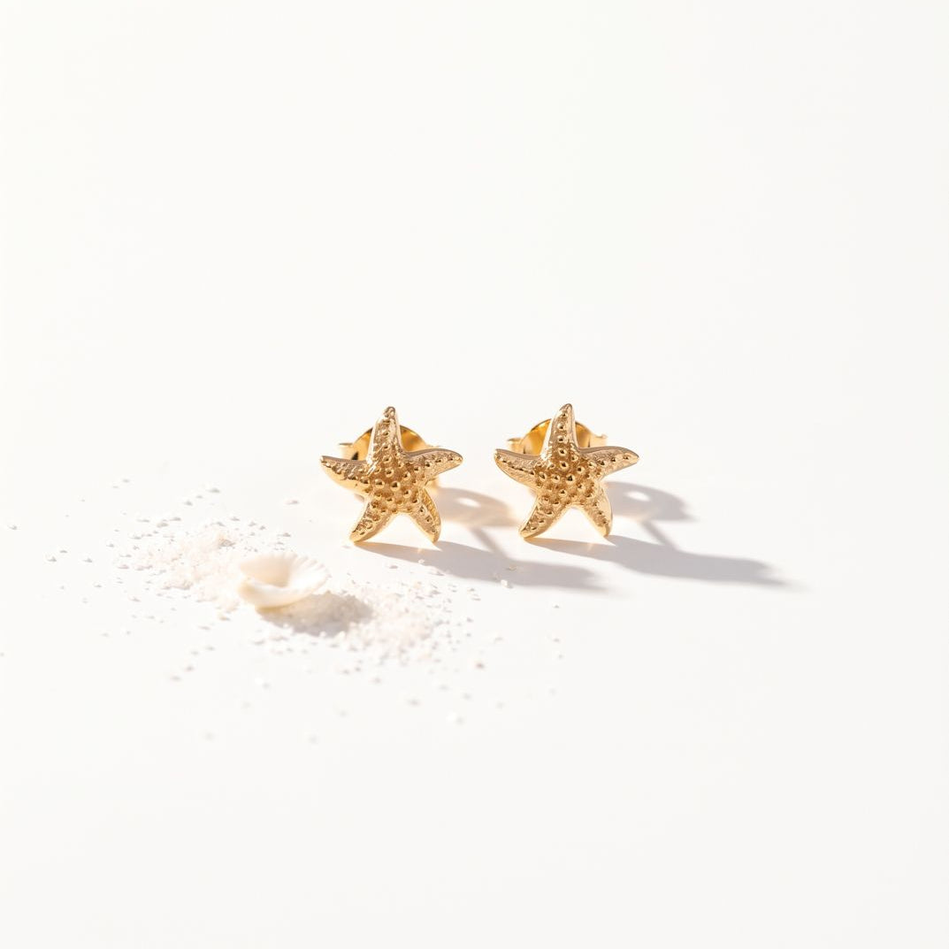 Bijouterie Anderlecht : boucles d'oreilles étoiles de mer