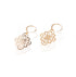 Boucles oreilles dorées losange