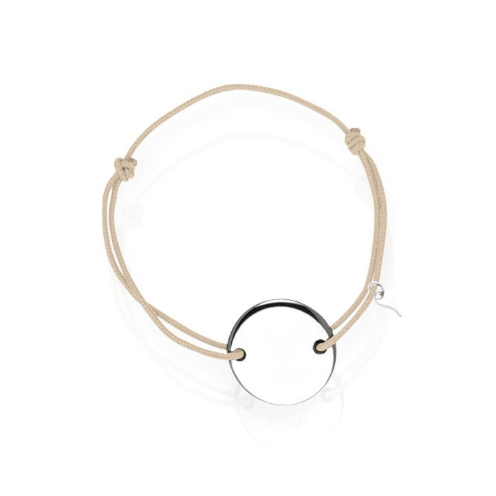 Bracelet médaille argent personnalisé femme