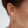 Boucles oreilles dorées losange