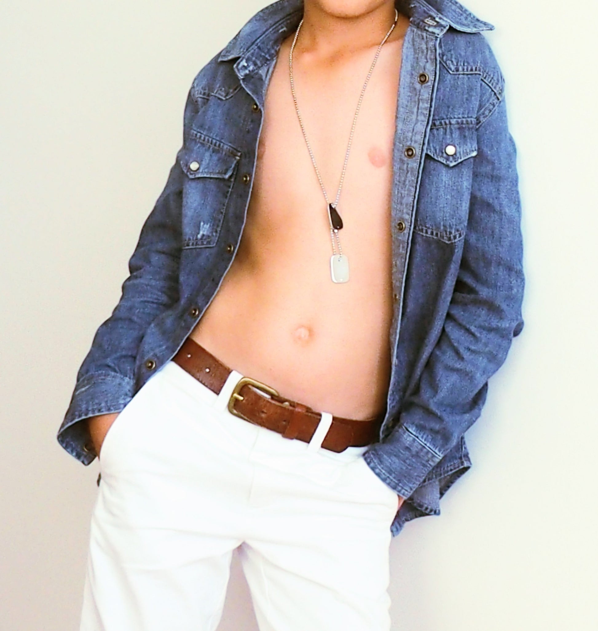 Collier militaire enfant plaque argent personnalisé