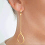 Boucles oreilles longues goutte