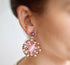Boucles oreilles rondes dropstone